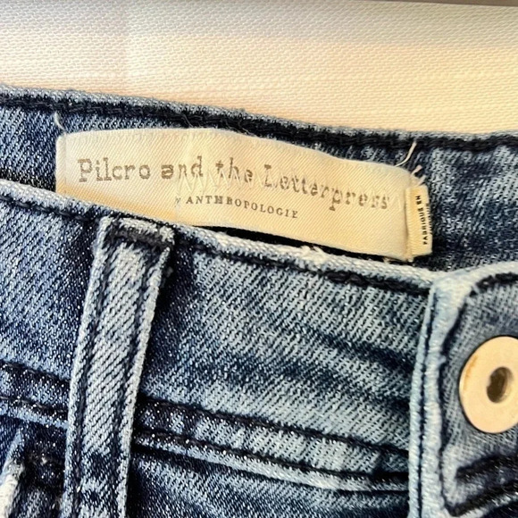 Anthropologie Pilcro Letterpress Script Shorts 25 - Picture 4 of 6